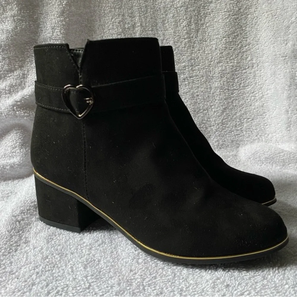 Place Shoes Boots Girls‎ Size 1 Black Side Zip